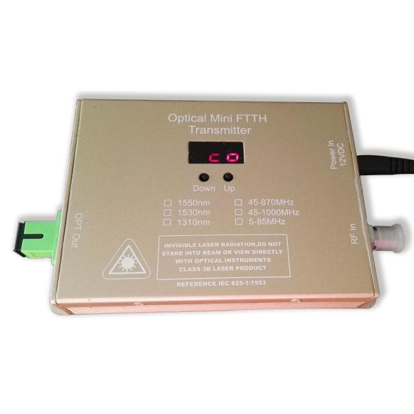 Durable FTTH CATV Fiber Optic Transmitter , Low Power TV Transmitter DFB Laser Type
