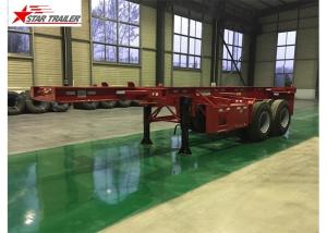 China Large Capacity Container Skeletal Trailers , Heavy Duty Gooseneck Container Trailer on sale