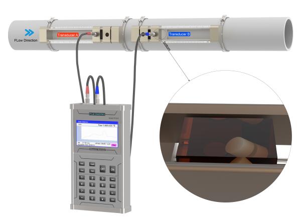 Quality Handheld Ultrasonic Flow Meter For Liquid for sale