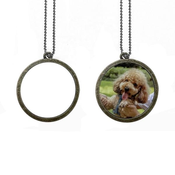 Sublimation Bronze Edge Dog Tags Personalized Bone Pet Tag