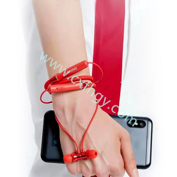 Cxfhgy Lenovo Earphone Bluetooth5.0 Wireless Headset Magnetic Neckband Earphones IPX5 Waterproof Sport Earbud with Noise