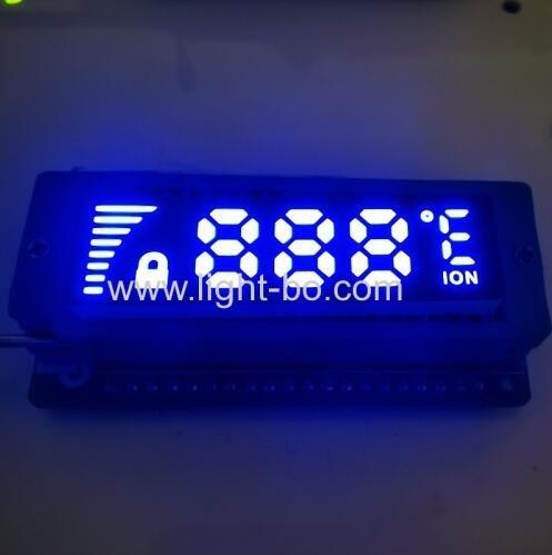 Ultra Thin Customized White Color 7 Segment LED Display Common Anode For