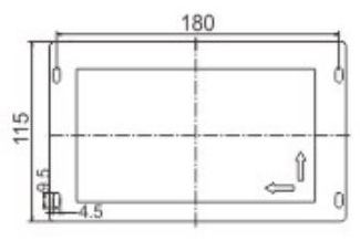 Passenger Elevator LCD Display DC18 - 30V Voltage 162mm * 121.5mm Visible Size
