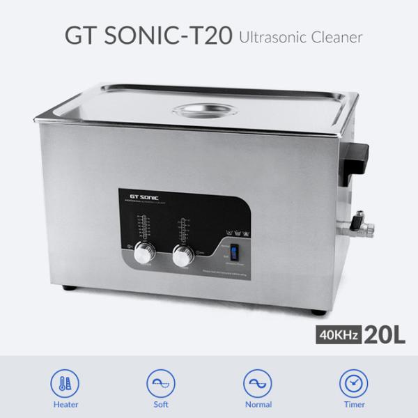20L Large Ultrasonic Cleaner SUS304 Tank Ultrasonic Parts Cleaner With Drain Valve