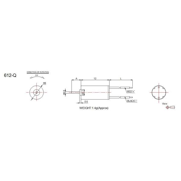 High Efficiency Mini DC Motor 3v 1.5v 6mm Diameter For Blood Pressure Pump
