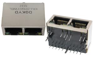 China 100BASE single port Tab up RJ45 PCB Connector with Transformer for network connection on sale