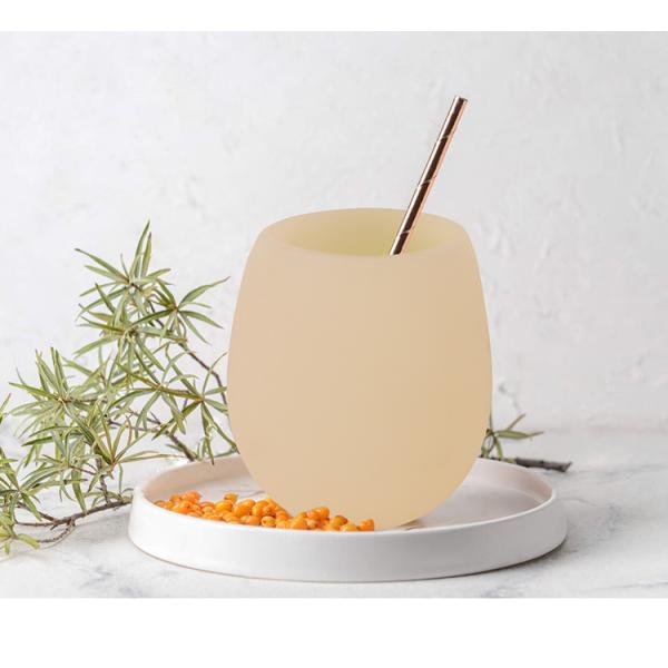 Panton Color Silicone Water Cup BPA Free No Handle No Lid For Wine Beer