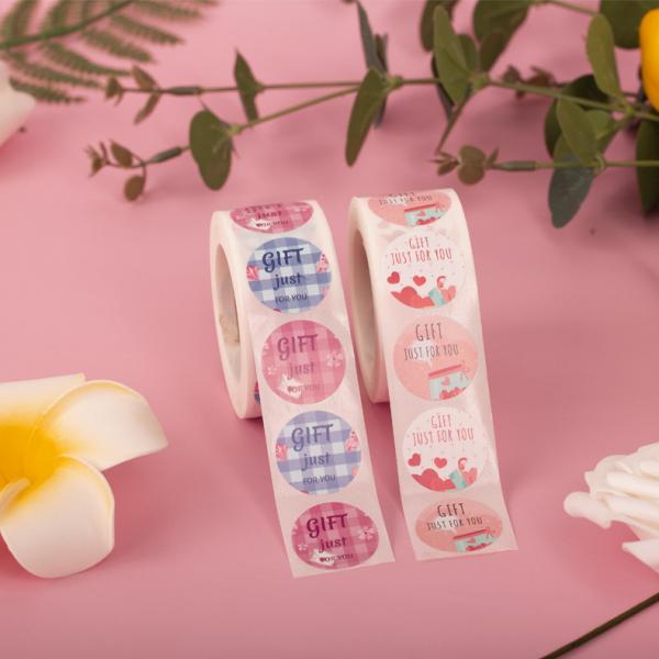 Decorative Sealing Birthday Gift Stickers Glossy/Matte/Frosted Self Adhesive Sticker Roll