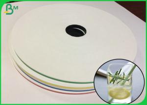 China 60GSM 120GSM 39.69CM Radius Stripe Printing Straw Paper With Food Grade Certified on sale