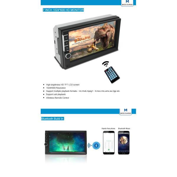 Wholesome 7inch Touch Screen Car Video MP3 MP4 MP5 Video Player