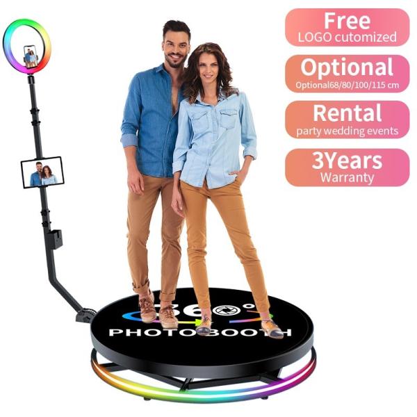 Quality High Capacity 360 Photo Booth with Digital Backdrop Edit Software and Remote Control for sale