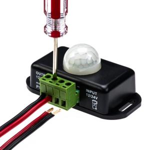 China Dc 12v 24v 8a Pir Motion Sensor Switch For Led Strip Light on sale