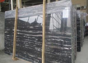 China Sliver silver Dragon Black with White Vein polished black and white stone marble slabs tiles on sale