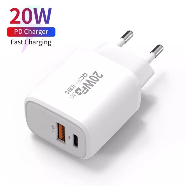 20W PD Fast Charging Adapter for Smart Watch and Multiple Phones A C Power Socket Home