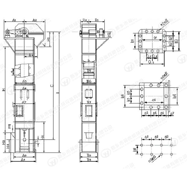Low Moq Cement Bucket Elevator Structure Mobile Bucket Elevator