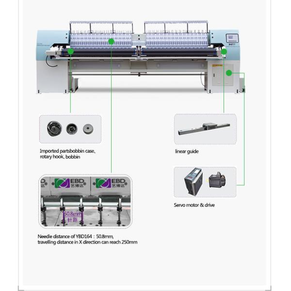 1mm--12.7mm Stitch Distance Sewing Quilting Embroidery Machine Computerized