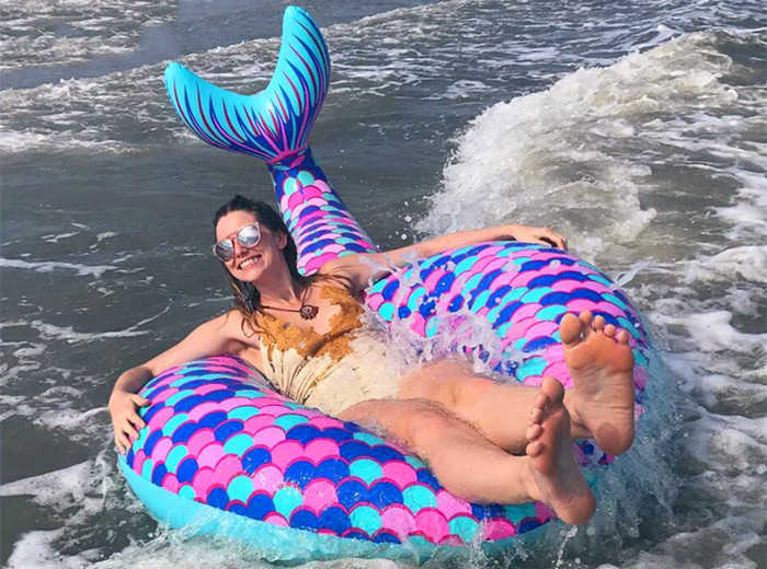 Wholesale Custom Design Inflatable Mermaid Tail , Inflatable Mermaid Pool Toy Outside from china suppliers