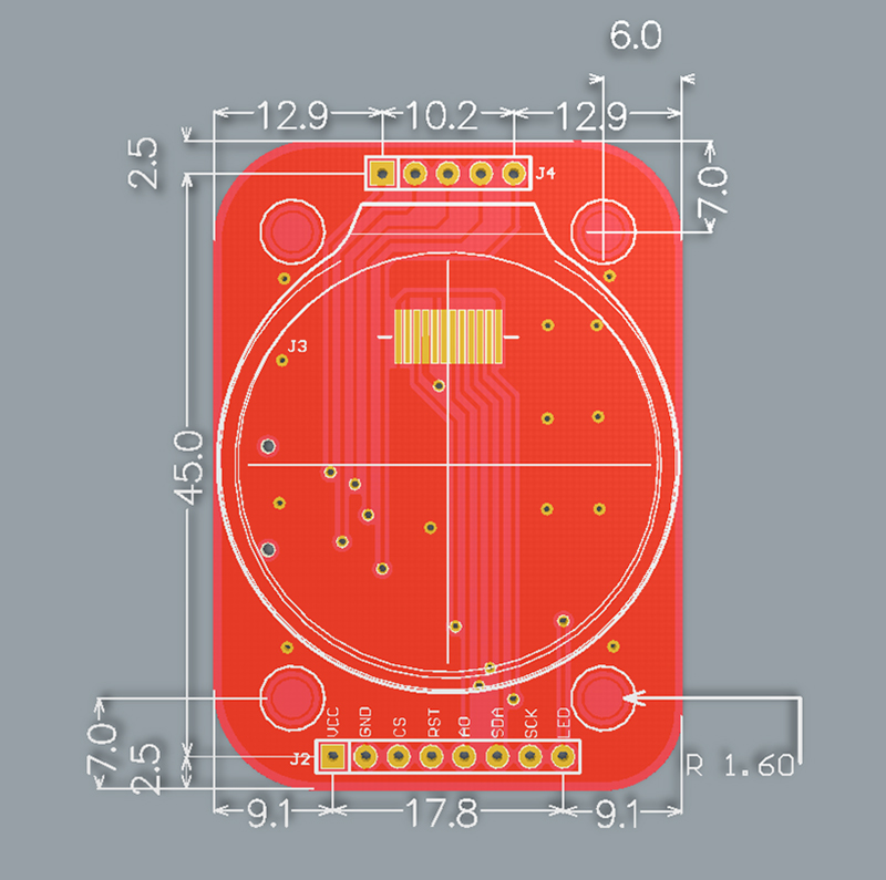 1.28 Inch SPI Display Module TFT LCD Display Module GC9A01 Round Display 240x240