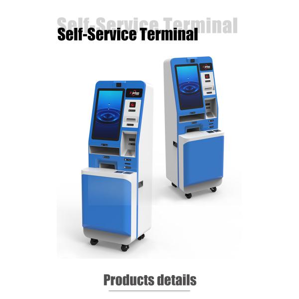 23.6 Inch Self Payment Kiosk Qr Scanner White Interactive Touch Screen Kiosk