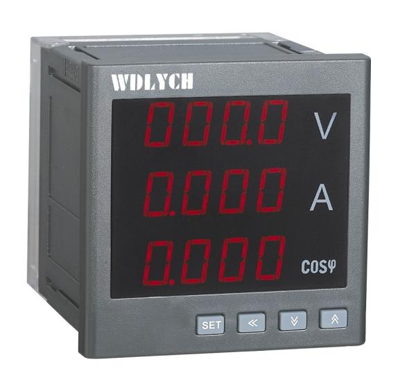 Intelligent Electric Power Meter , Led Power Factor Measurement Meter Alarm