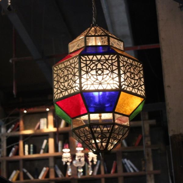 Arab Style Moslem Led Metal Glass Lighting Vintage Decor Pendant Light(WH-DC-45)