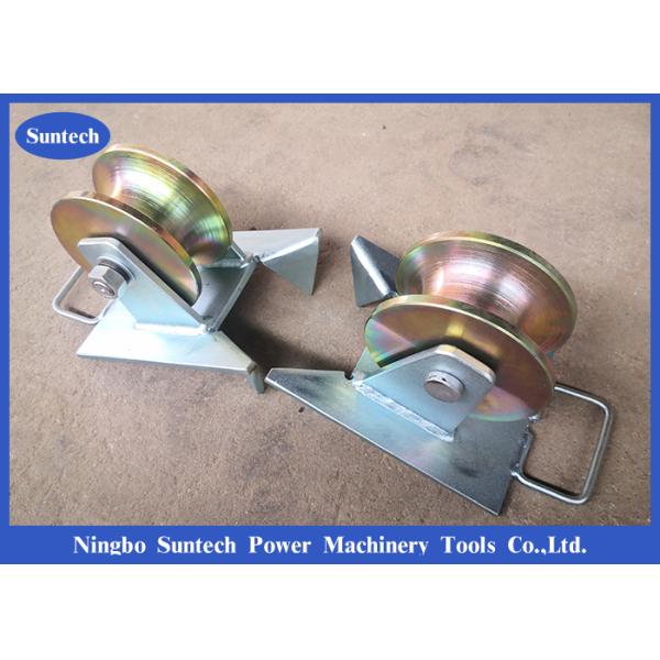 Edge Mount Manhole Wire Pulling Rollers , Pithead Cable Pulling Rollers