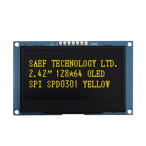128x64 Dots OLED Display Module 2.4" 2.42" ISO9001 ISO14000 Certificate