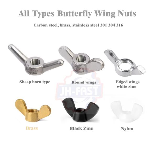 M3 M4 M5 M6 M8 M10 Brass Butterfly Wing Nut Flat Head Rivet Nuts with 100% Inspection