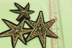 Hexagonal 3D Embroidery Patches , Multiusage Custom Made Embroidered Patches