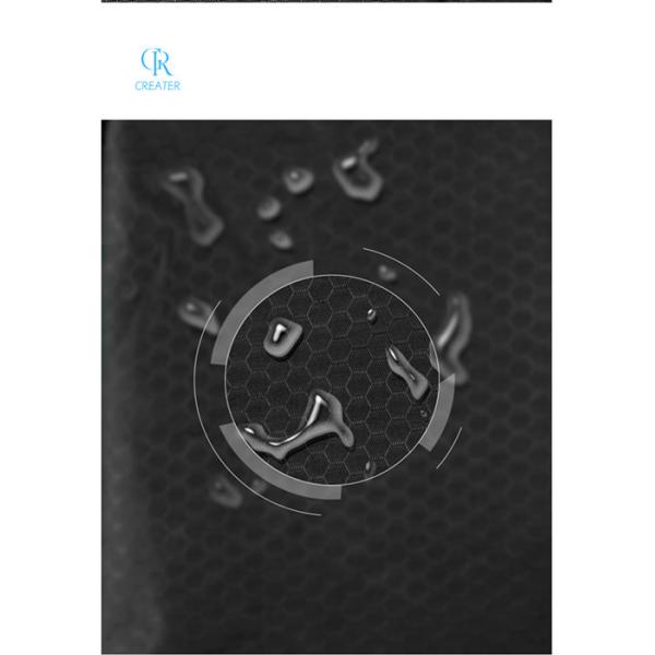 Black Badminton Racket Bag Backpack Jacquard Polyester Lightweight