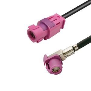 China Code H Connector FAKRA HSD Extension Cable Assembly 4 Pin For Car Video Interface on sale