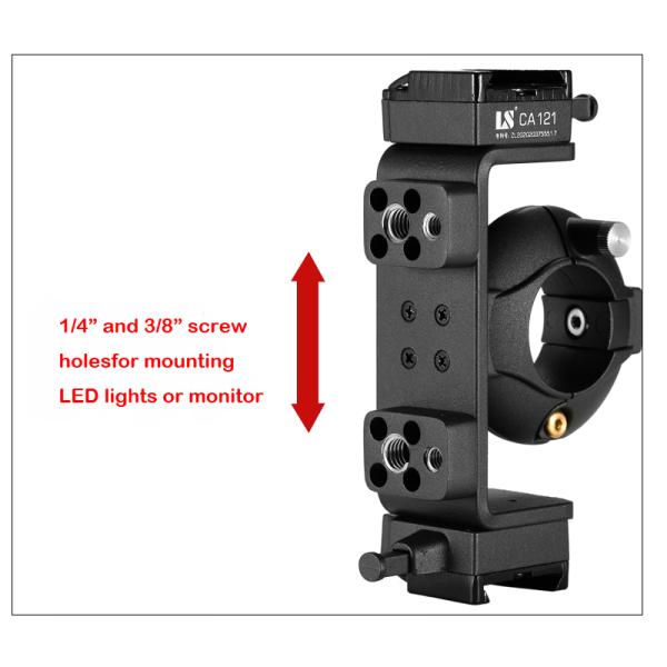 Super Pipe Clamp CA121 with 1/4" and 3/8" screw hole V type mount