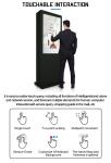 Floor Standing Vertical Mobile Capacitive Infrared Touch Screen Advertise