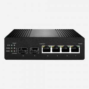 China 4 PoE Ports 2 SFP Industrial Managed Switch PoE Powered Switch 130W on sale