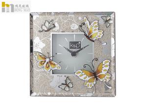China Popular Creative Glass Table Clock , Art Deco Glass Clock OEM / ODM Available on sale