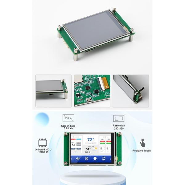 Polcd 2.8 Inch 240*320 HMI Embedded TFT LCD Module Controlled by any MCU Serial Port Screen