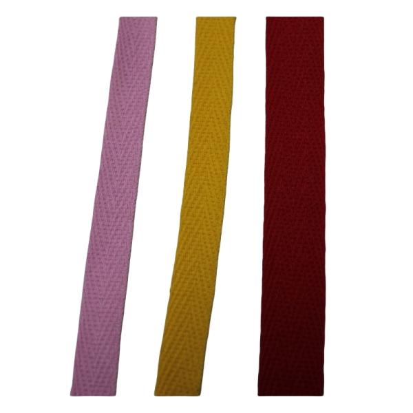 Cotton Herringbone Webbing Bias Tape Double Fold Custom Color Soft Quality For Neck Tape