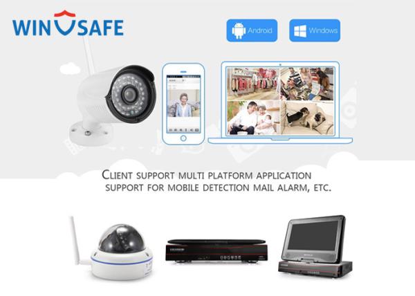 Quality 720P ONVIF Network Wireless IP Camera System , Wireless Alarm Camera System for sale