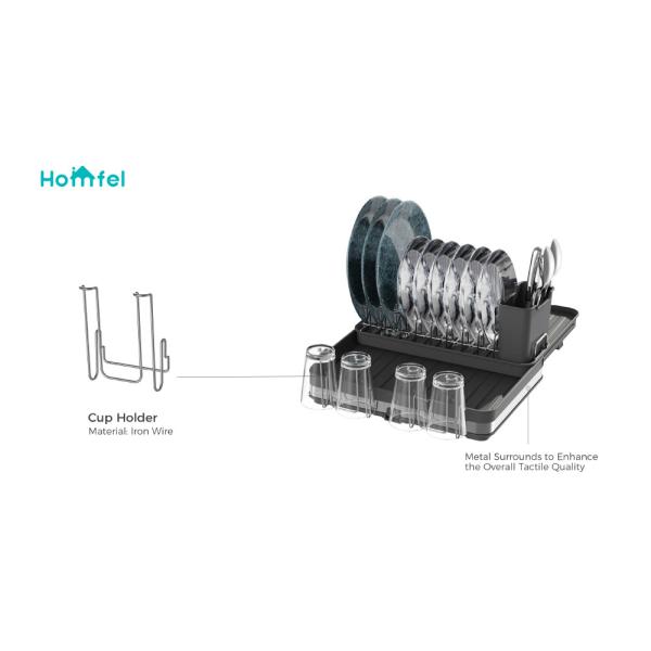 Space Saving Steel Kitchen Dish Rack For Kitchen Organization And Storage