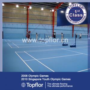 China Anti-slip waterproof Indoor PVC Sports Flooring for Badminton court on sale