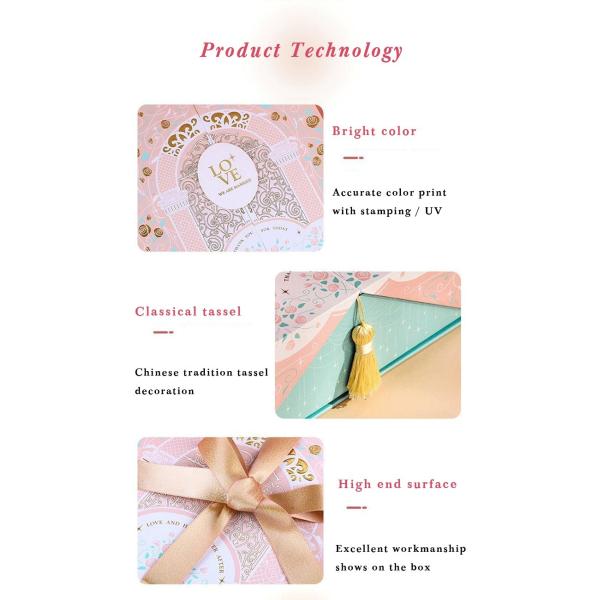 Pink gift box fairy design white cardboard birthday exquisite gift box packaging customizable box