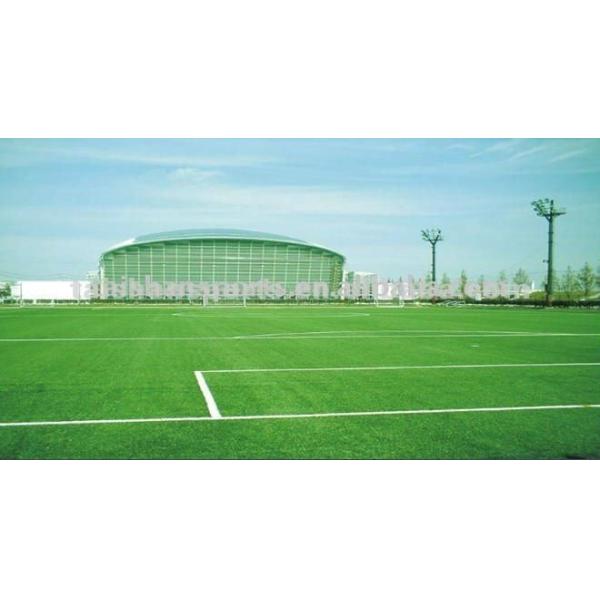 Green Football Artificial Turf Dtex 11200 WIth CPP+LENO Backing And SBR Latex Coating Low Maintenance