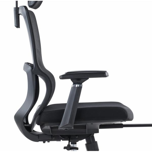 Ergonomic High Back Full Mesh Chair With Adjustable Headrest Armres Waist Pillow