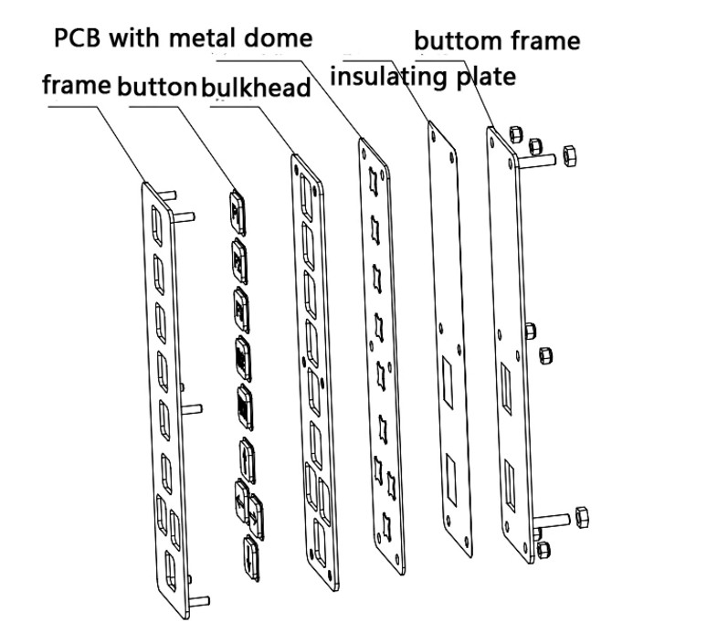 Flush Mounting Function Keypad For Access Control Easy Maintenance Vandalproof