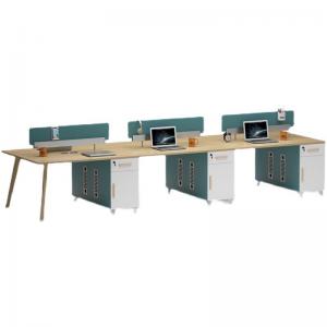 China Commercial Furniture Modern Solid Wood Staff Desks and Chairs for Finance Workstation on sale
