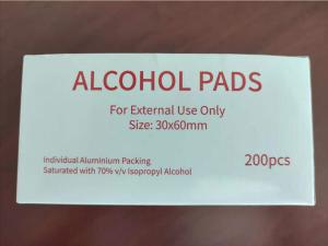 Wholesale 200 Pieces 75% Alcohol Cleaning Pads For Disinfectant Facial  And Hand from china suppliers