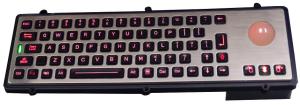 Wholesale Custom usb keyboard / Backlit industrial keyboard with illuminated red trackball from china suppliers
