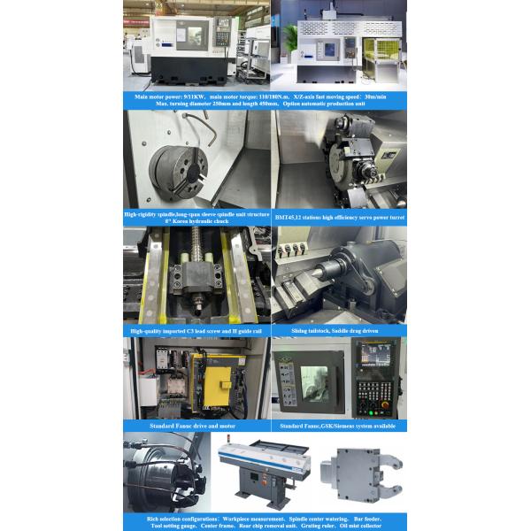 Horizontal Turning Center HTC30Hm Horizontal 12-station Power Turret CNC Turning Lathe Machine