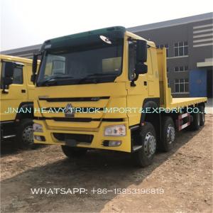 China Sinotruk Howo 40 Ft 30 Ton Flatbed Cargo Truck With Container Lock on sale