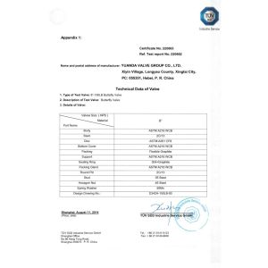 China • Yuanda Valve Group Co., Ltd. Certifications